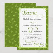 Groene bladeren worden een Christelijke Kaart van  (Voorkant / Achterkant)