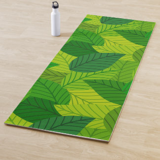 Groene bladeren yoga mat. yogamat