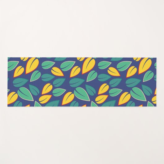 groene bladeren yogamat (Voorkant (horizontaal))