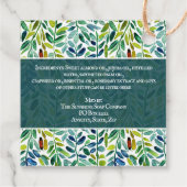 Groene bladeren Zeep Cosmetica Badzouten Label (Achterkant)