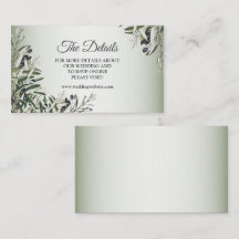Groene Bladeren Zwarte Olijf Elegant Trouwdetail