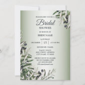 Groene bladeren Zwarte Olijf Elegant Vrijgezellenf Kaart (Voorkant)