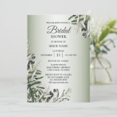 Groene bladeren Zwarte Olijf Elegant Vrijgezellenf Kaart (Staand voorkant)