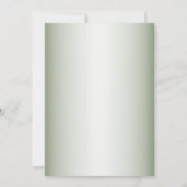 Groene bladeren Zwarte Olijf Elegant Vrijgezellenf Kaart (Achterkant)