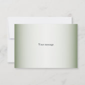 Groene Bladeren Zwarte Olijf Elegante Trouw  Bedankkaart (Achterkant)