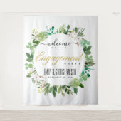 GROENE BLADERENKrans Aquarel TROUWKAART WELKOM Wandkleed (Voorkant)