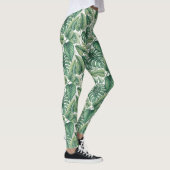 Groene bladerenpatroon leggings (Rechts)