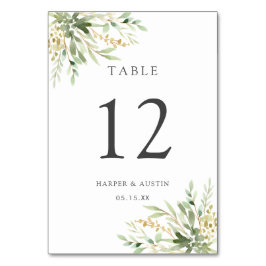 Groene Bladerentuin Bruiloft Kaart