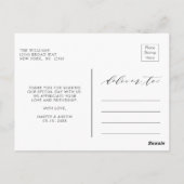 Groene Bladerentuin Trouw Dankjewel Briefkaart (Achterkant)