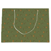 Groene Bladerige Patroon Cadeaubag Groot Cadeauzakje (Voorkant)