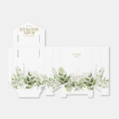 Groene Bladgoud Baby Shower Favor Doos Bedankdoosjes (Uitgevouwen)