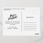 groene bladgroen elegant niet-foto folie feestdagen briefkaart (Achterkant)