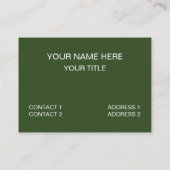 groene bladgroente visitekaartje (Achterkant)