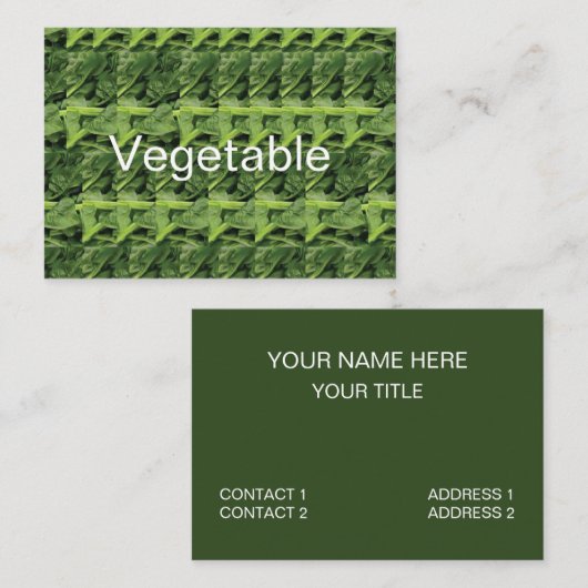groene bladgroente visitekaartje (Voorkant / Achterkant)