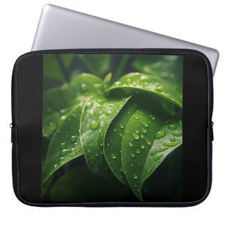 GROENE BLADHOES VOOR LAPTOP SLEEVE