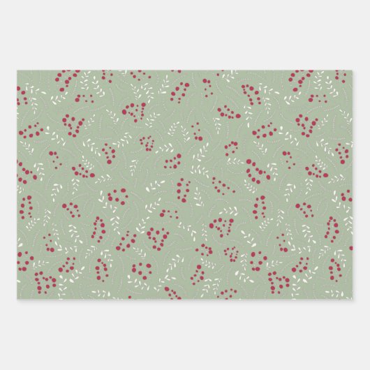 Groene bladlaurel, gebladerte inpakpapier vel (Voorkant 2)