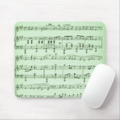 Groene Bladmuziek Muismat (Met muis)