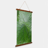 Groene bladnerfdetail hangend wandkleed (Gebogen)