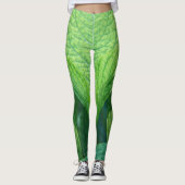 Groene bladpeggins leggings (Voorkant)