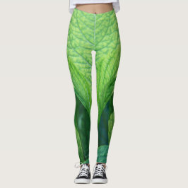 Groene bladpeggins leggings