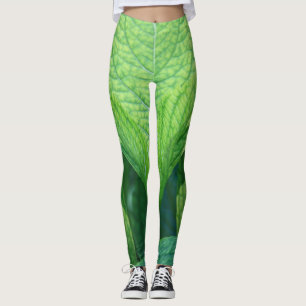 Groene bladpeggins leggings
