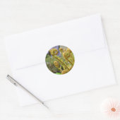 Groene bladreuzenferbladeren ronde sticker (Envelop)