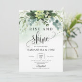 Groene bladsucculenten bloemen rijzen en schijnen kaart (Staand voorkant)