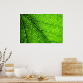 Groene bladtextuur poster (Keuken)