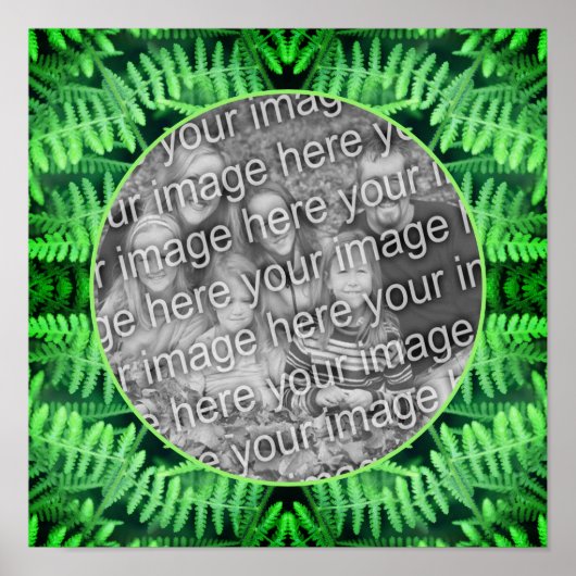 Groene bladvaren Lijst Creëer Uw eigen foto Poster (Voorkant)