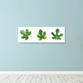 Groene bladverbinding geïsoleerd op witte achtergr canvas afdruk (Insitu (Houten vloer))