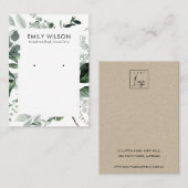 Groene bladvulling met Lijst met lade, waardoor st Visitekaartje (Voorkant / Achterkant)