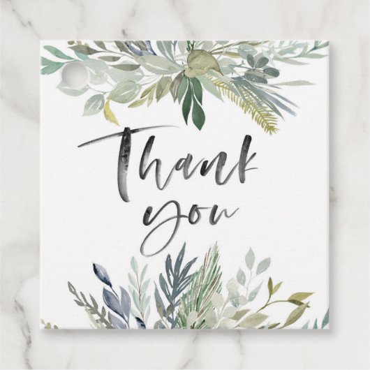 Groene bladwijze bedankt favoriet labels (Voorkant)