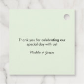 Groene bladwijzer bedank kaartjes bedankjes labels (Achterkant)