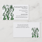 Groene bladzegens Ontworpen Visitekaartje (Voorkant / Achterkant)