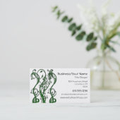 Groene bladzegens Ontworpen Visitekaartje (Staand voorkant)