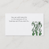 Groene bladzegens Ontworpen Visitekaartje (Achterkant)
