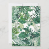 Groene bladzijde geschilderd elegante botanische d kaart (Achterkant)