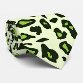 Groene bladzijdeafdruk stropdas (Opgerold)