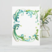 "Groene" blanco uitnodiging/tussenvoegsel/kaart Kaart (Staand voorkant)