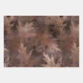 GROENE BLAUW BROWN HERFST AUTUMN LEAVES INPAKPAPIER VEL (Voorkant 3)