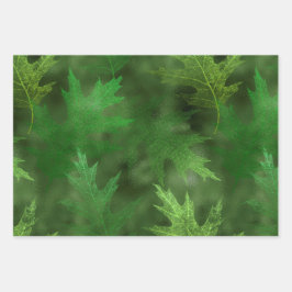 GROENE BLAUW BROWN HERFST AUTUMN LEAVES INPAKPAPIER VEL
