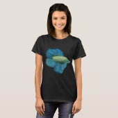 Groene blauwe betta vis t-shirt (Voorkant volledig)