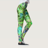 Groene Blauwe Bladeren Natuur Leggings (Rechts)