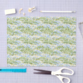 Groene Blauwe Bloemen Verjaardag Tissuepapier (Craft)