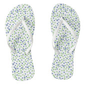 Groene Blauwe Cirkels en Stippen Teenslippers (Voetbed)