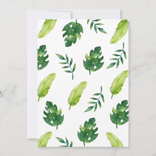 Groene Blauwe Dinosaurus T Rex Verjaardagsuitnodig Kaart (Achterkant)