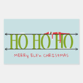 Groene & Blauwe Elf Onzin Rechthoekige Sticker (Voorkant)