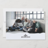 Groene & Blauwe Elf Shenanigans Bedrijf Kerstmis Feestdagenkaart (Achterkant)