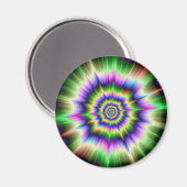 Groene blauwe en gele springstof Magnet (Voorkant / Achterkant)
