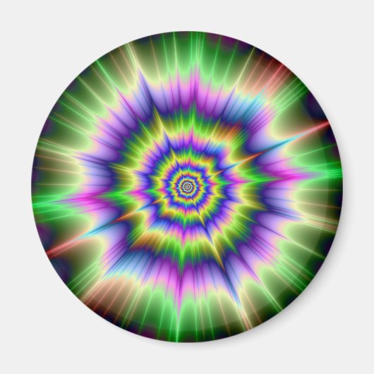 Groene blauwe en gele springstof Magnet (Voorkant)